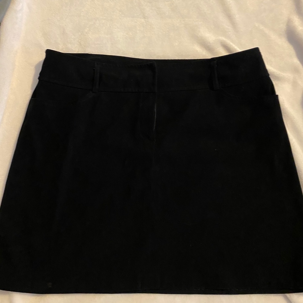 Suede black skirt